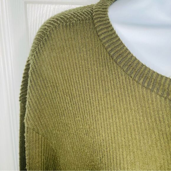 Francescas Miami Christina Button Front Rib-Knit Jumpsuit Olive Green M NWT - Picture 7 of 12